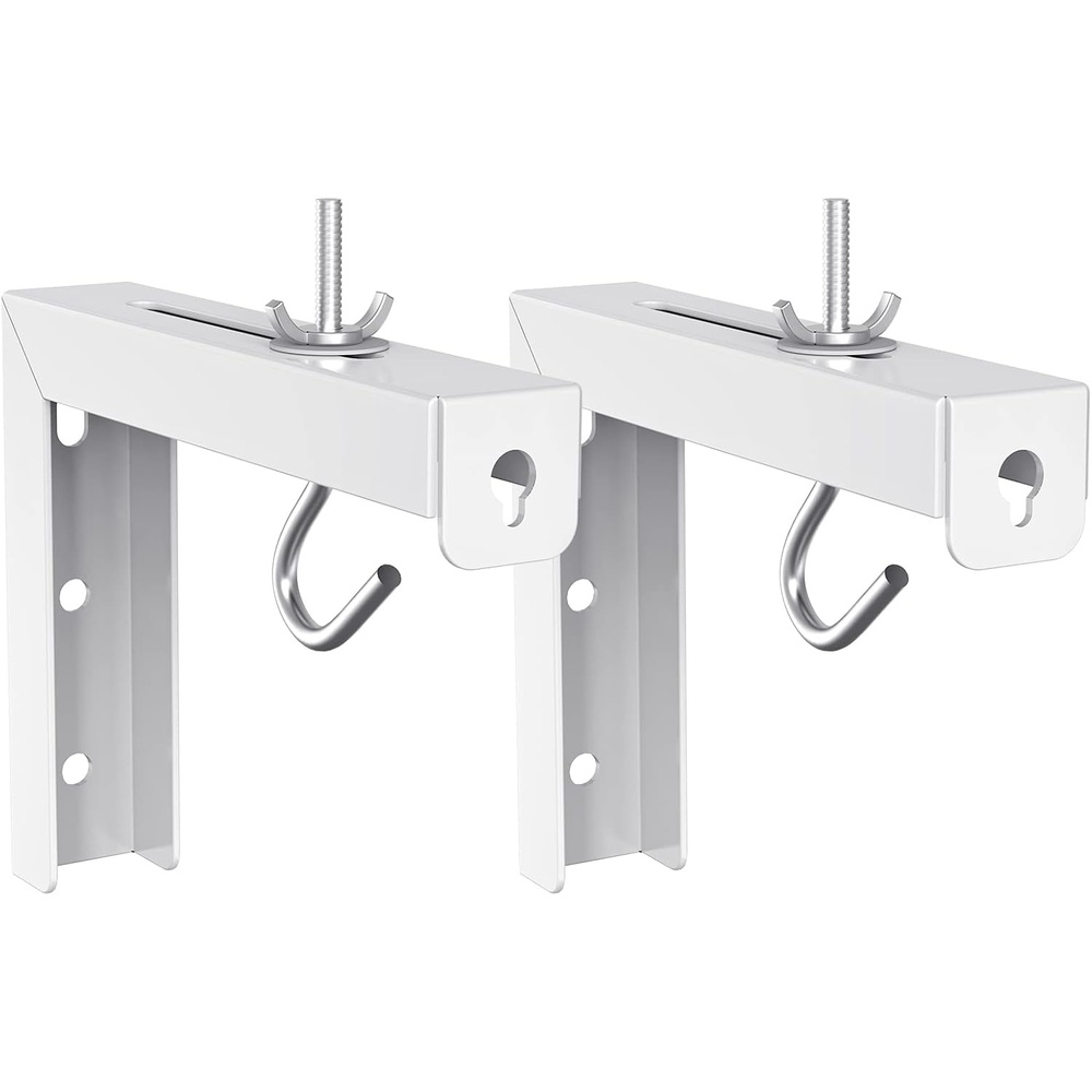 image:imageWALI Universal Projector Screen Ceiling Mount Wall Hanging Mount LBrackets 6 inch Adjustable Extension with Hook Kit Perfect Projector Screen Placement Hold up to 66 lbs PSM001W WhiteWhite