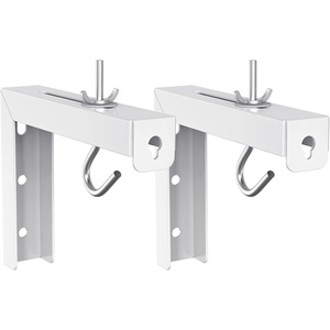 image:imageWALI Universal Projector Screen Ceiling Mount Wall Hanging Mount LBrackets 6 inch Adjustable Extension with Hook Kit Perfect Projector Screen Placement Hold up to 66 lbs PSM001W WhiteWhite