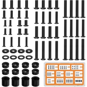 image:imageWALI Universal TV Mounting Hardware Kit Set Includes M4 M5 M6 M8 TV Screws and Spacer Fit Most TVs up to 80 inch UVSP BlackMounting Hardware Kit