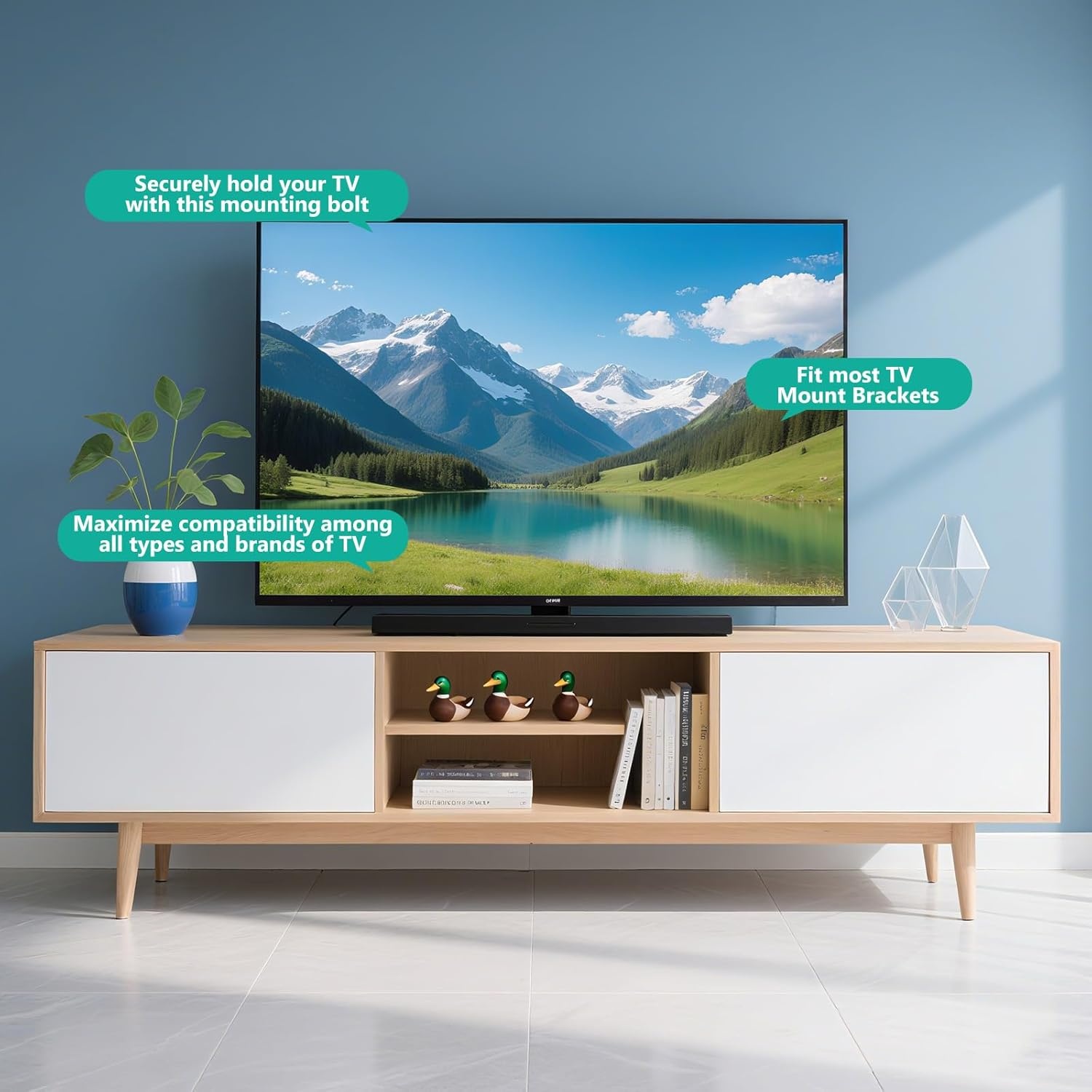 image:imageWALI Universal TV Mount Hardware Kit Includes M4 M5 M6 M8 Fit Most up to 80 inches TVMonitor Mounts UVSPN Black