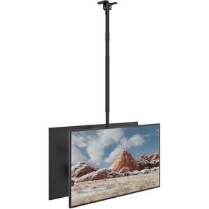 image:imageWALI Ceiling TV Mount Dual Screen Back to Back Fits Most Display 43 to 86 Inch TV Up to 176lbs 88 lbs for Each Screen Height Extension up to 665 Inch Mounting Holes 600x400mm CM43862S BlackBack to Back