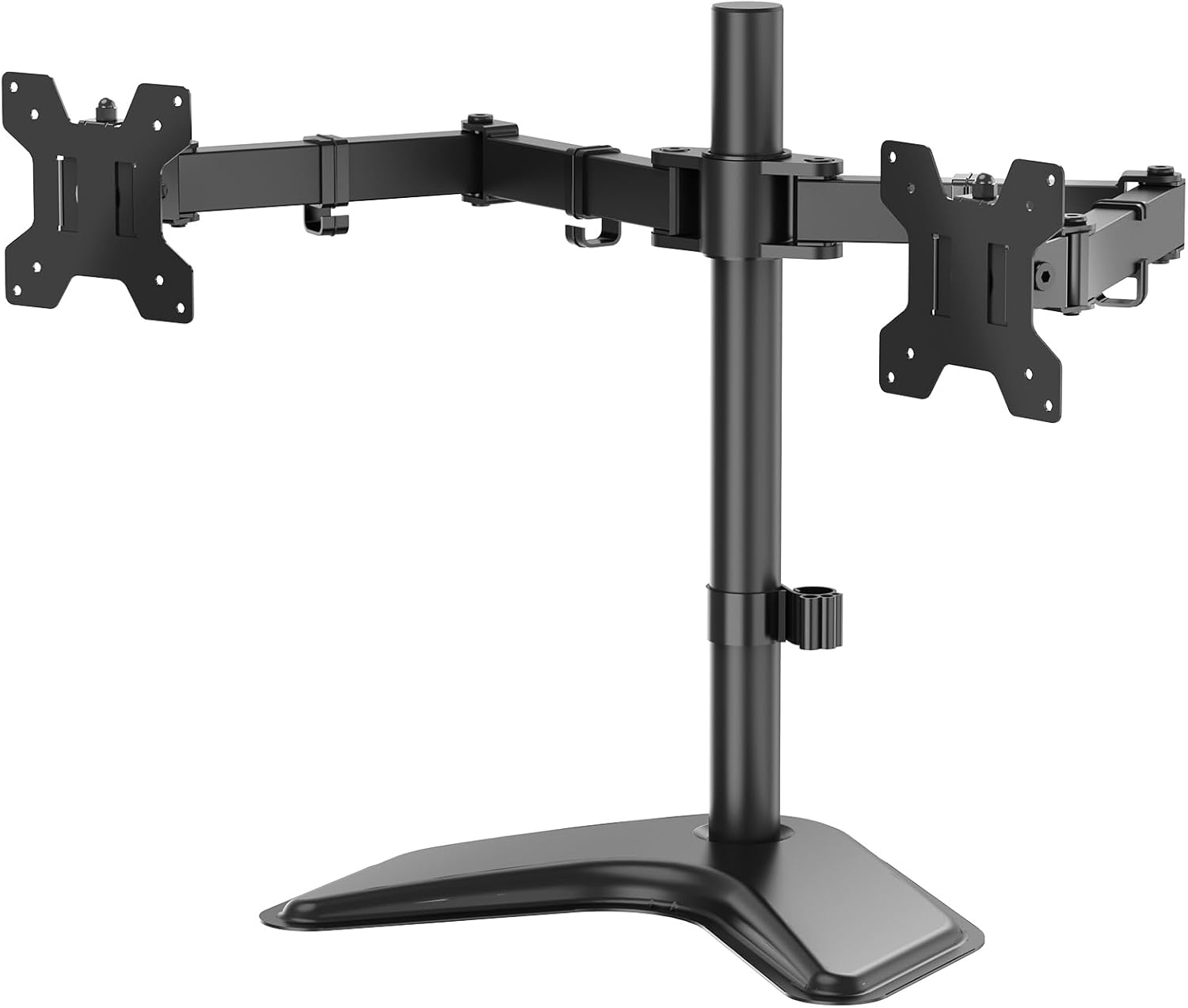 image:imageWALI Free Standing Triple Monitor Mount Heavy Duty Triple Monitors Stand for 1327 inch Screens Adjustable 3 Monitor Arm Desk Mount with Swivel Tilt Rotation Grommet Base MF003N BlackDual