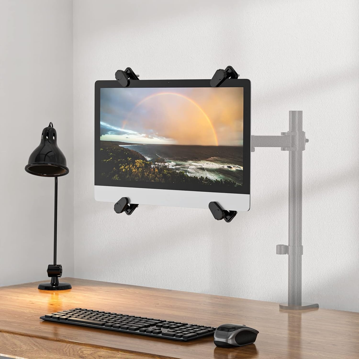 image:imageWALI Mount Bracket Adapter Monitor Arm Mounting Kit for Screen 13 to 27 inch Mounting Holes 75mm and 100mm UVVEP