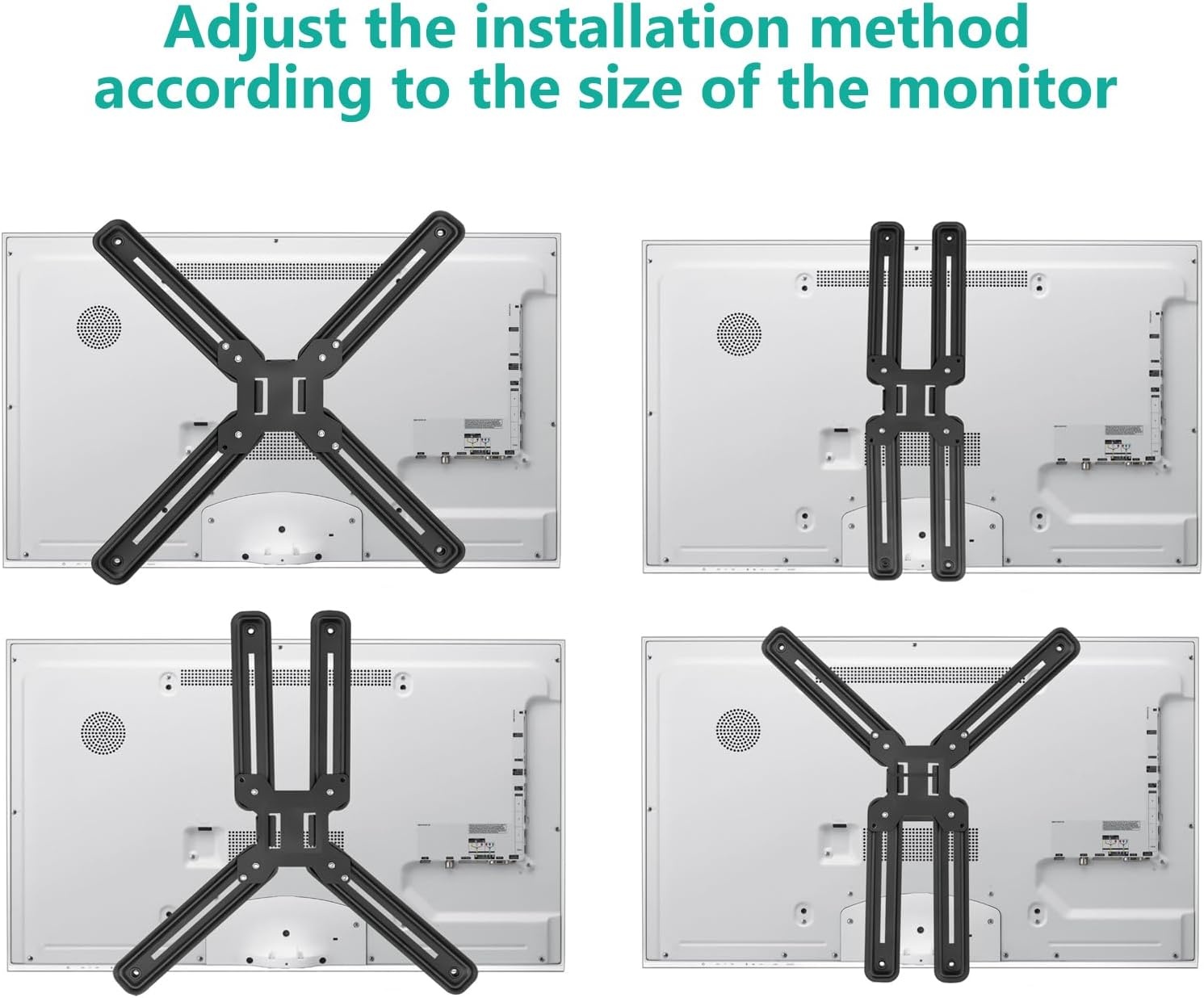 image:imageWALI Mount Bracket Adapter Monitor Arm Mounting Kit for Screen 13 to 27 inch Mounting Holes 75mm and 100mm UVVEP