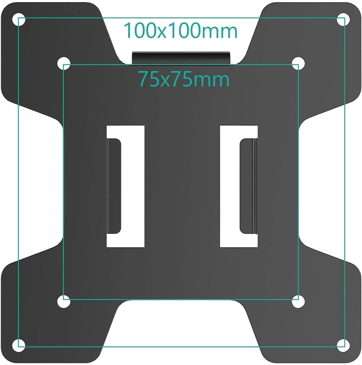 image:imageWALI Mounting Plate 75 by 75 mm to 100 by 100 mm Only for WALI Monitor Mounting System 1 Pack Black