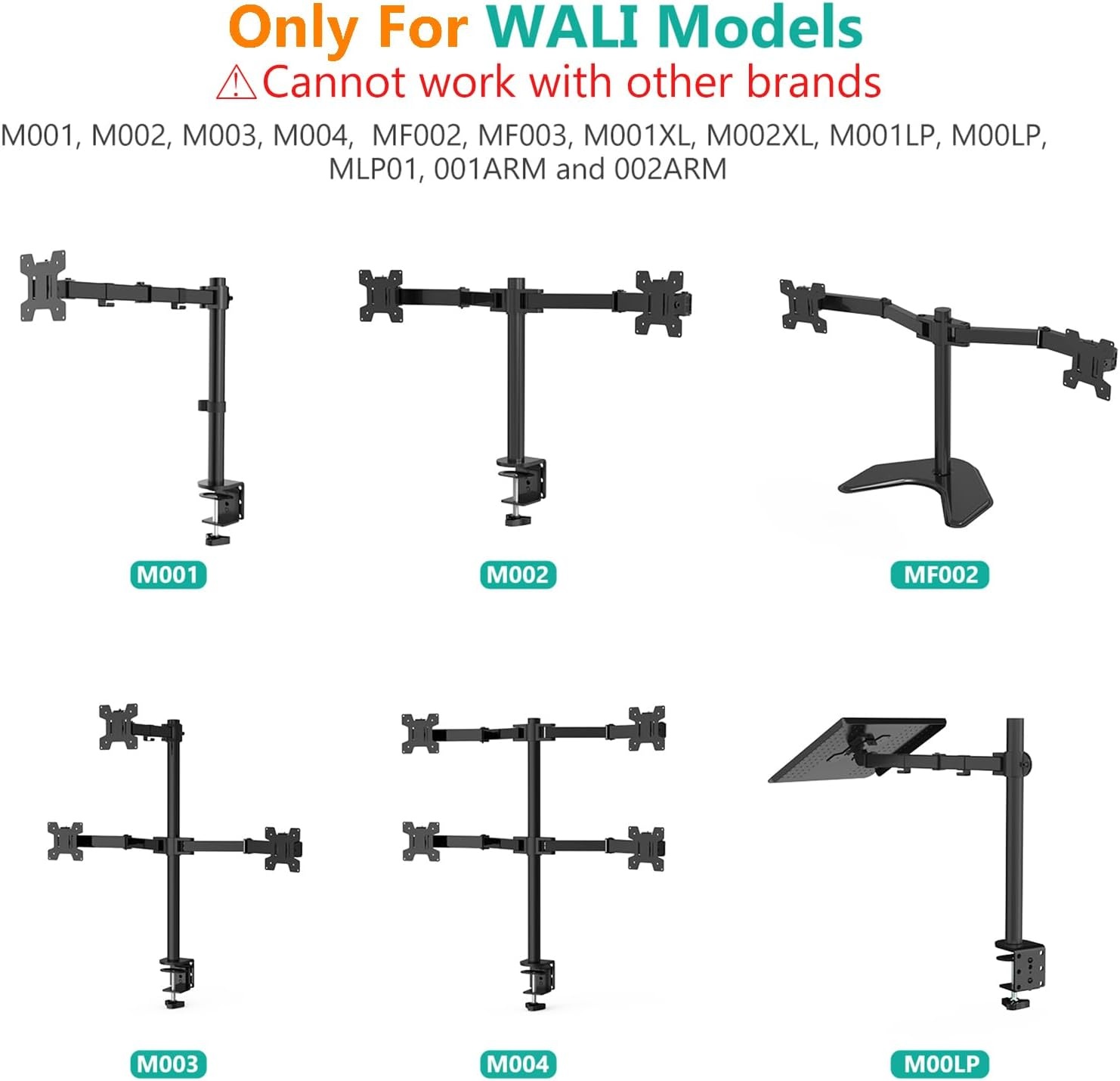 image:imageWALI Mounting Plate 75 by 75 mm to 100 by 100 mm Only for WALI Monitor Mounting System 1 Pack Black