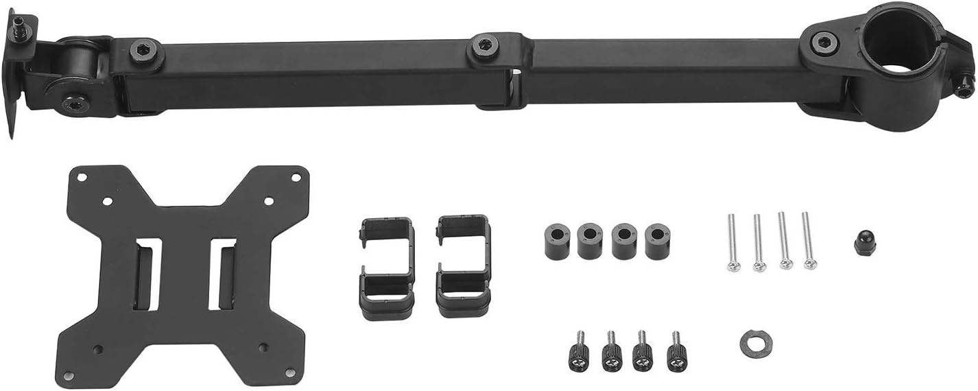 image:imageWALI Single Monitor Arm Fully Adjustable Pole Mount Bracket for WALI Monitor Mounting System 001ARM Black