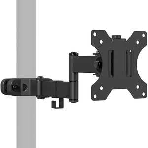 image:imageWALI Single Monitor Arm Mount for 17 to 32 Monitors Full Motion Steel Monitor Pole Mount Bracket with Removable VESA Plate 75mm and 100mm Vesa Mount for Outdoor Gazebo RVs 011ARM BlackMonitor Mount