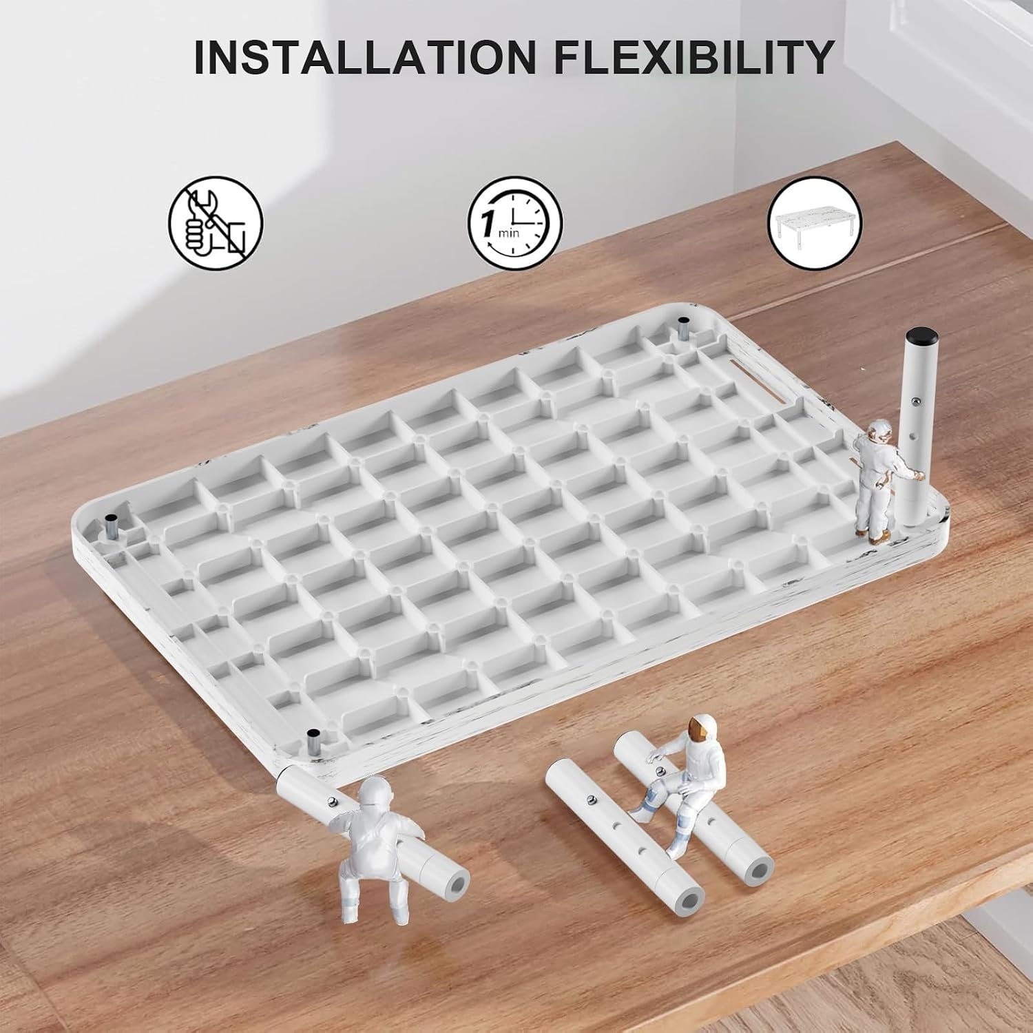 image:imageWALI Computer Monitor Stand for Desk Adjustable Laptop Riser Desk Monitor Stand Underneath Storage for Office School Supplies PTT001M 1 Pack MarbleMarble