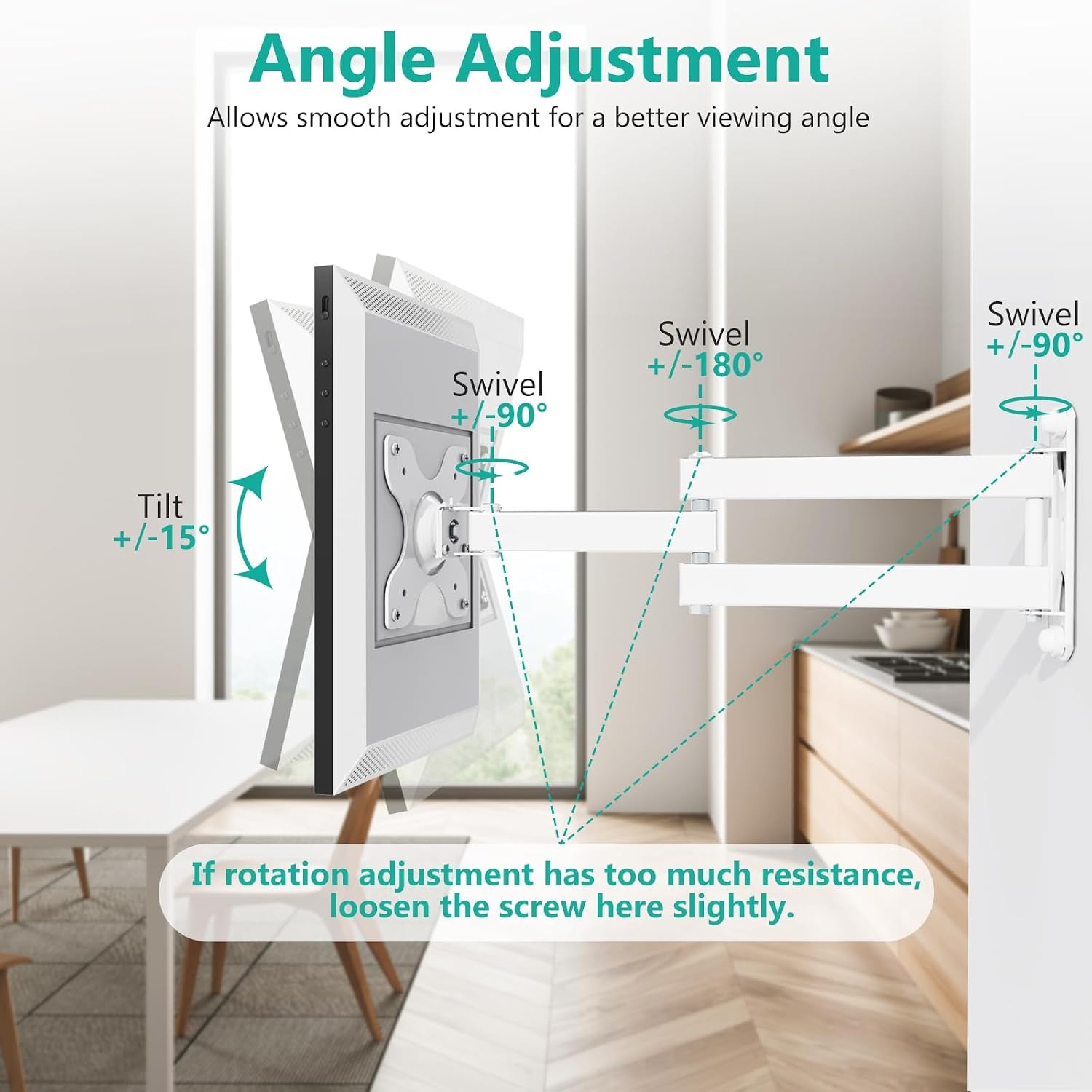 image:imageWALI Echo Show 1521 Stand Adjustable Stand for Echo Show 1521 and Up to 18 TabletsPortable Monitors 360 Degrees Rotating Tilt Foldable Show 15 21 Accessories for Kitchen Home Office SilverSnow White