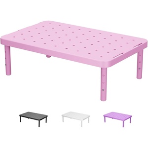 image:imageWALI Computer Monitor Stand for Desk Adjustable Laptop Riser Desk Monitor Stand Underneath Storage for Office School Supplies PTT001M 1 Pack MarblePink